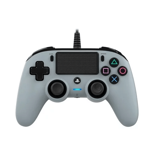 Controller cu fir Nacon Compact pentru Playstation 4, Argintiu (PS4OFCPADGREY) - GearHaus