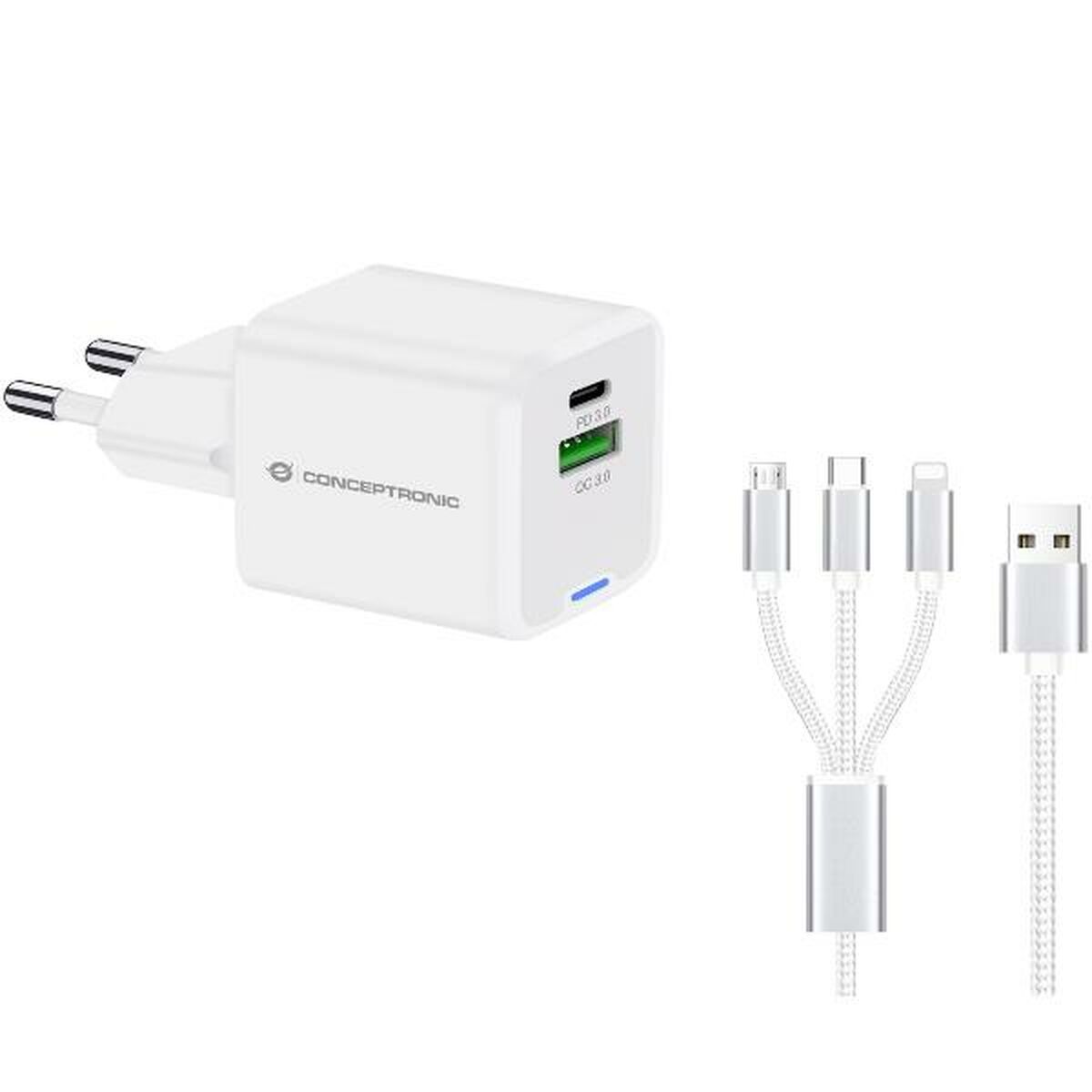 Wall Charger Conceptronic 120550403101 White Black 33 W - GearHaus