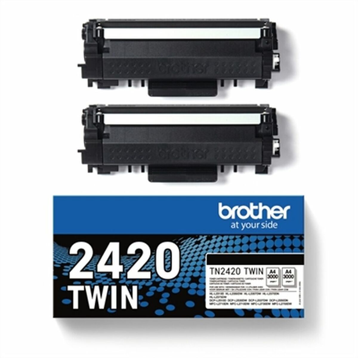 Original Ink Cartridge Brother TONER N 3K PK2 Black (2 Units) - GearHaus