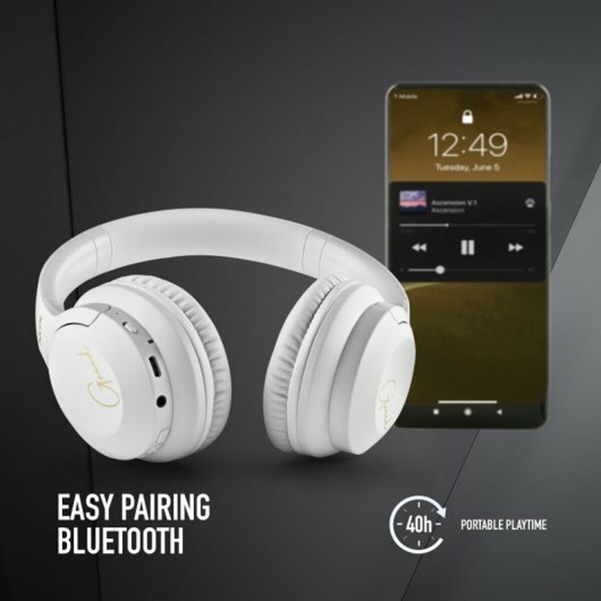 Bluetooth Headset with Microphone NGS ARTICAGREEDWHITE White - GearHaus