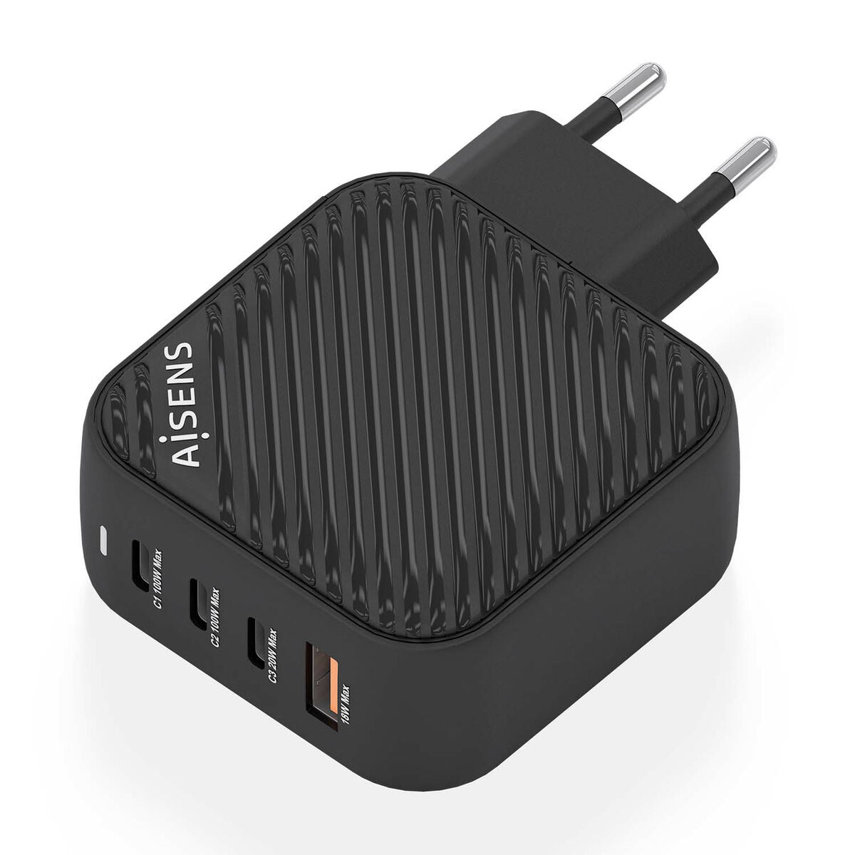 Wall Charger Aisens ASCH - 100W4P029 - BK 100 W Black (1 Unit) - GearHaus