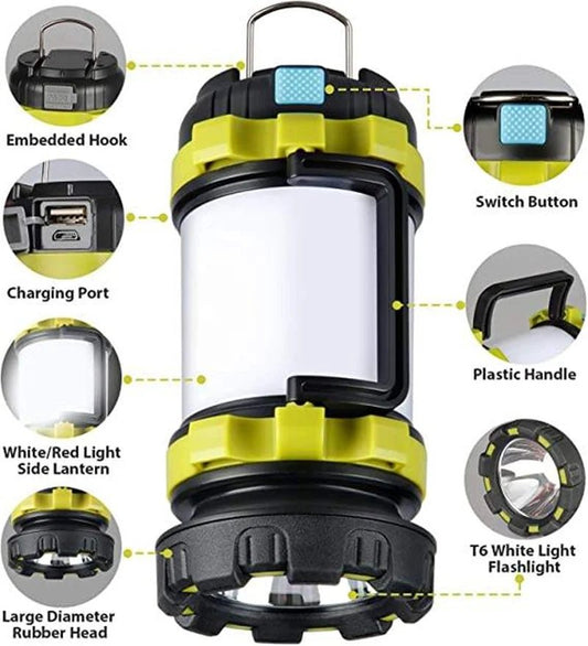 NNEOBA Rechargeable Camping Lantern & Power Bank Flashlight - GearHaus