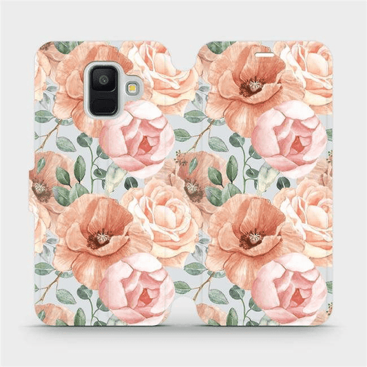 Flip mobile phone case Samsung Galaxy A6 2018 - MP02S Pastel flowers (5903516758647) - GearHaus