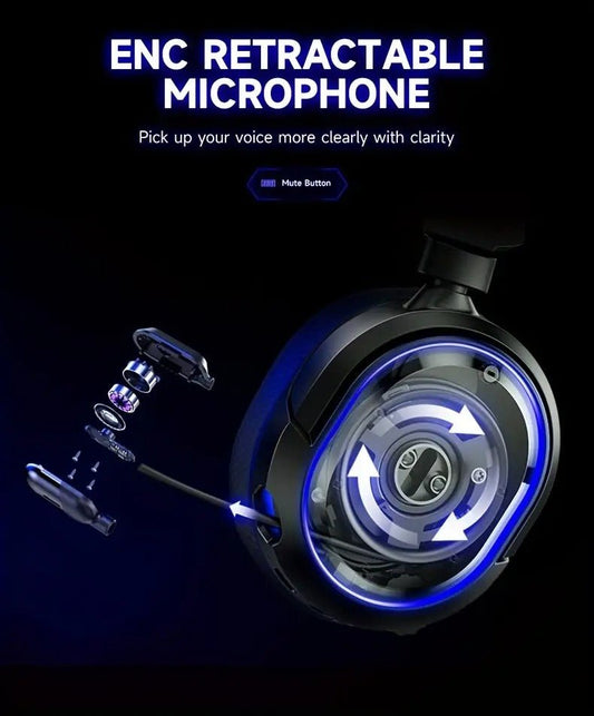 NNETM Wireless RGB Gaming Headset Surround - GearHaus