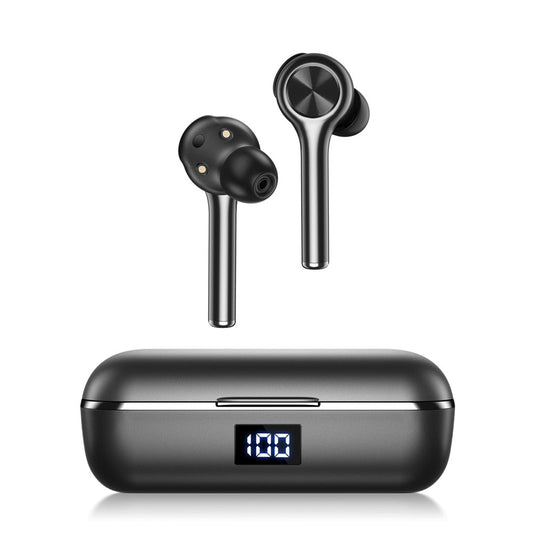 Long Handle bluetooth 5.0 TWS True Wireless Earphone Graphene Digital Display Bilateral Call Headset - GearHaus