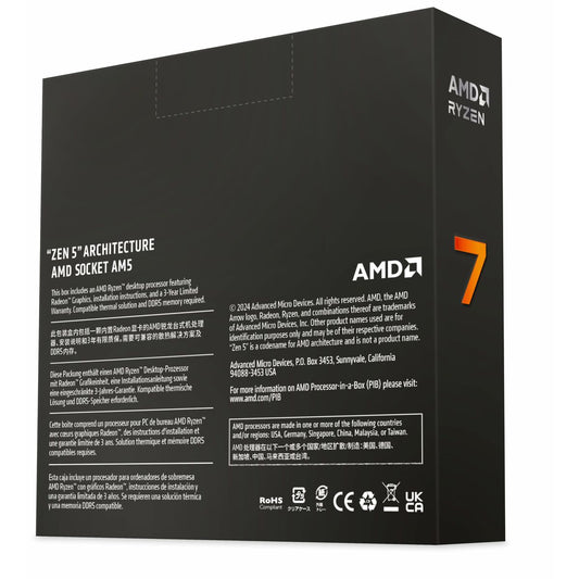 Processor AMD 100-100001404WOF AMD Ryzen 7 3700X AMD AM5-10