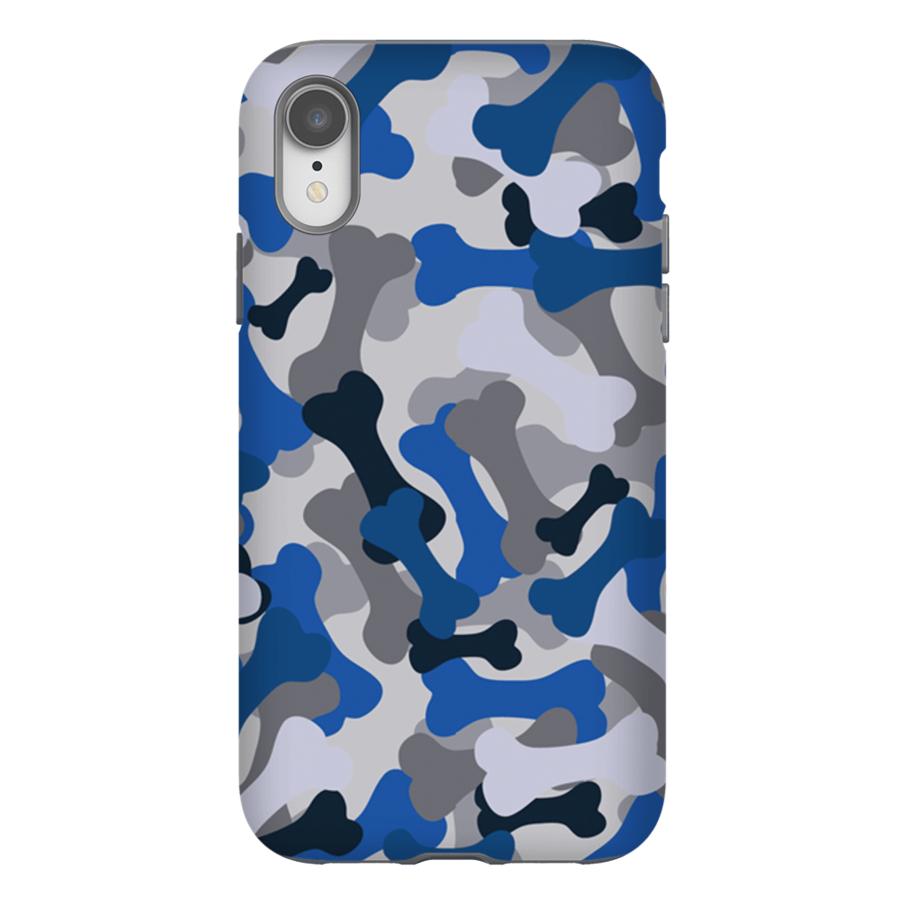 Bone Camo Blue Phone Cases - GearHaus