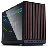 Lian Li DAN Cases A3 - mATX Wood Edition PC - Gehuse, Tempered Glass, Micro - ATX - Walnuss, schwarz (A3X - WDG) - GearHaus