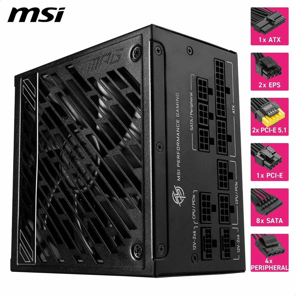 Power supply MSI 306 - 7ZPFX11 - CE0 80 Plus Gold ATX - GearHaus
