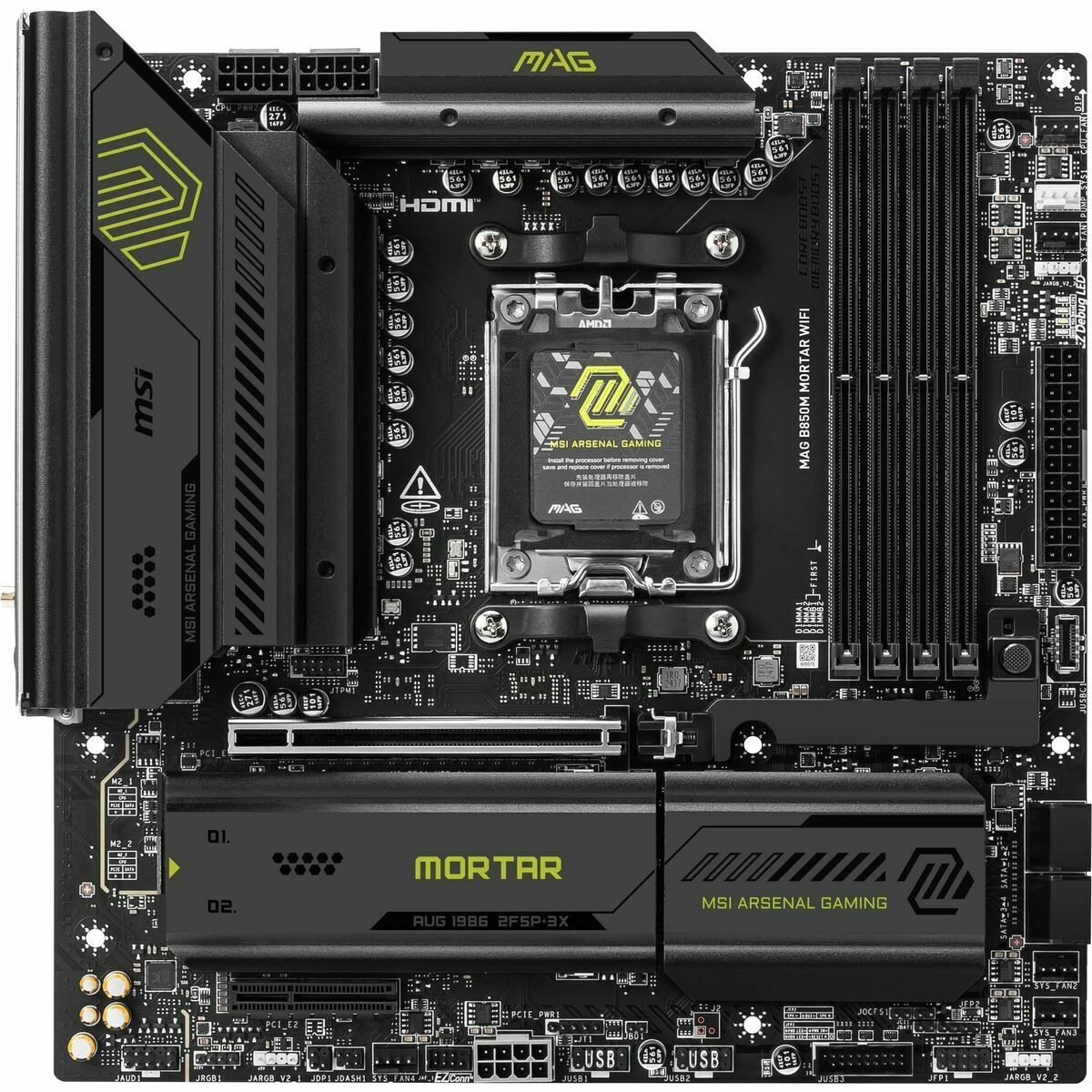 Motherboard MSI MAG B850M MORTAR WIFI AMD AM5 - GearHaus