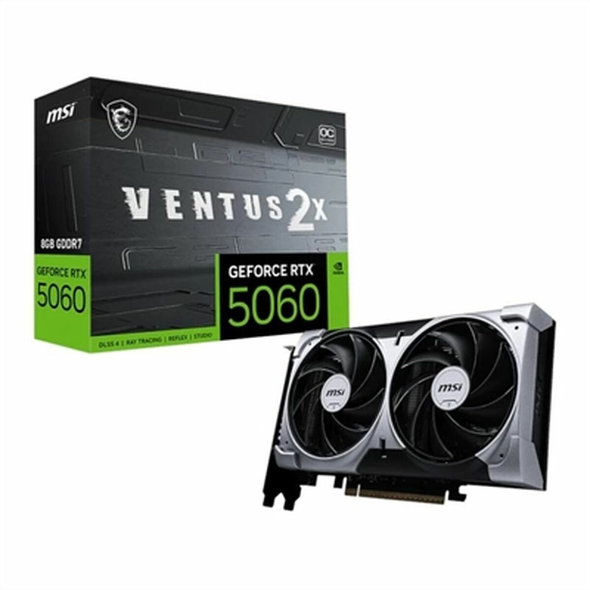 Graphics card MSI RTX 5060 8G VENTUS 2X OC GEFORCE RTX 5060 8 GB GDDR7 - GearHaus
