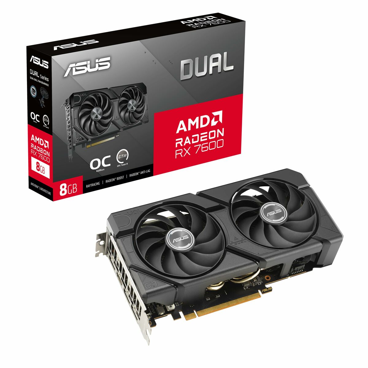 Graphics card Asus RX7600 - O8G - EVO 8 GB GDDR6 - GearHaus