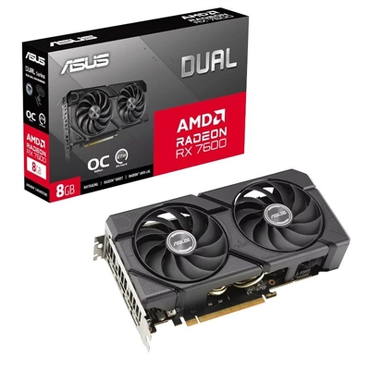 Graphics card Asus RX7600 - O8G - EVO 8 GB GDDR6 - GearHaus