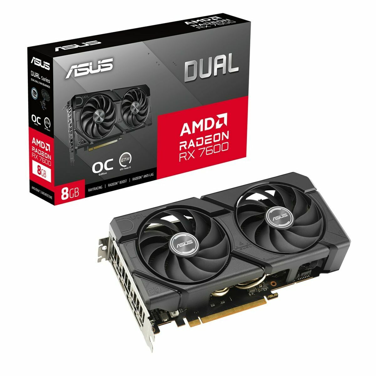 Graphics card Asus RX7600 - O8G - EVO 8 GB GDDR6 - GearHaus