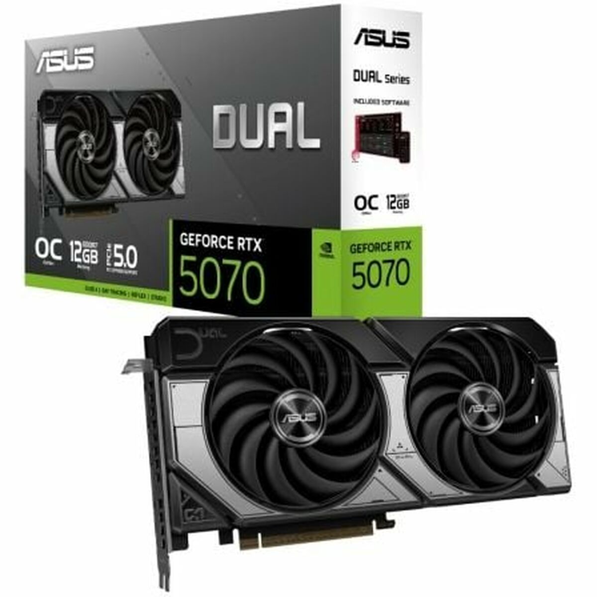 Graphics card Asus 90YV0M17 - M0NA00 12 GB nvidia geforce rtx 5070 GDDR6 GDDR7 - GearHaus