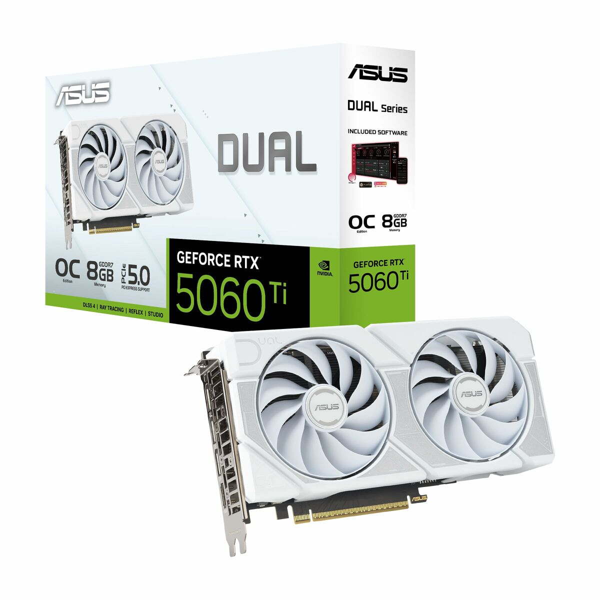 Graphics card Asus OC White Edition 90YV0MP5 - M0NA00 geforce rtx 5060 ti 8 GB GDDR7 - GearHaus