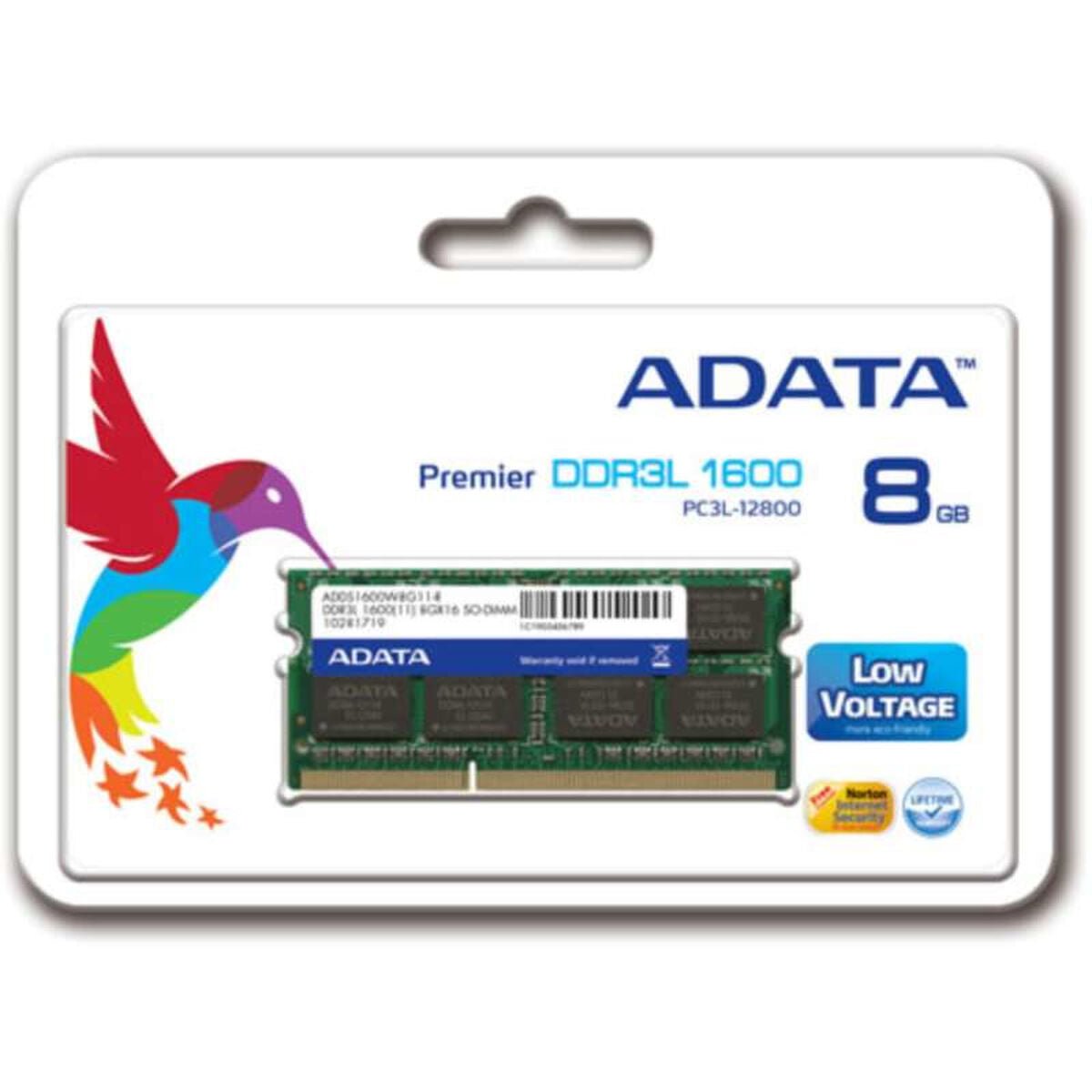 RAM Memory Adata ADDS1600W8G11 - S 8 GB 1600 mHz DDR4 DDR3L CL11 - GearHaus