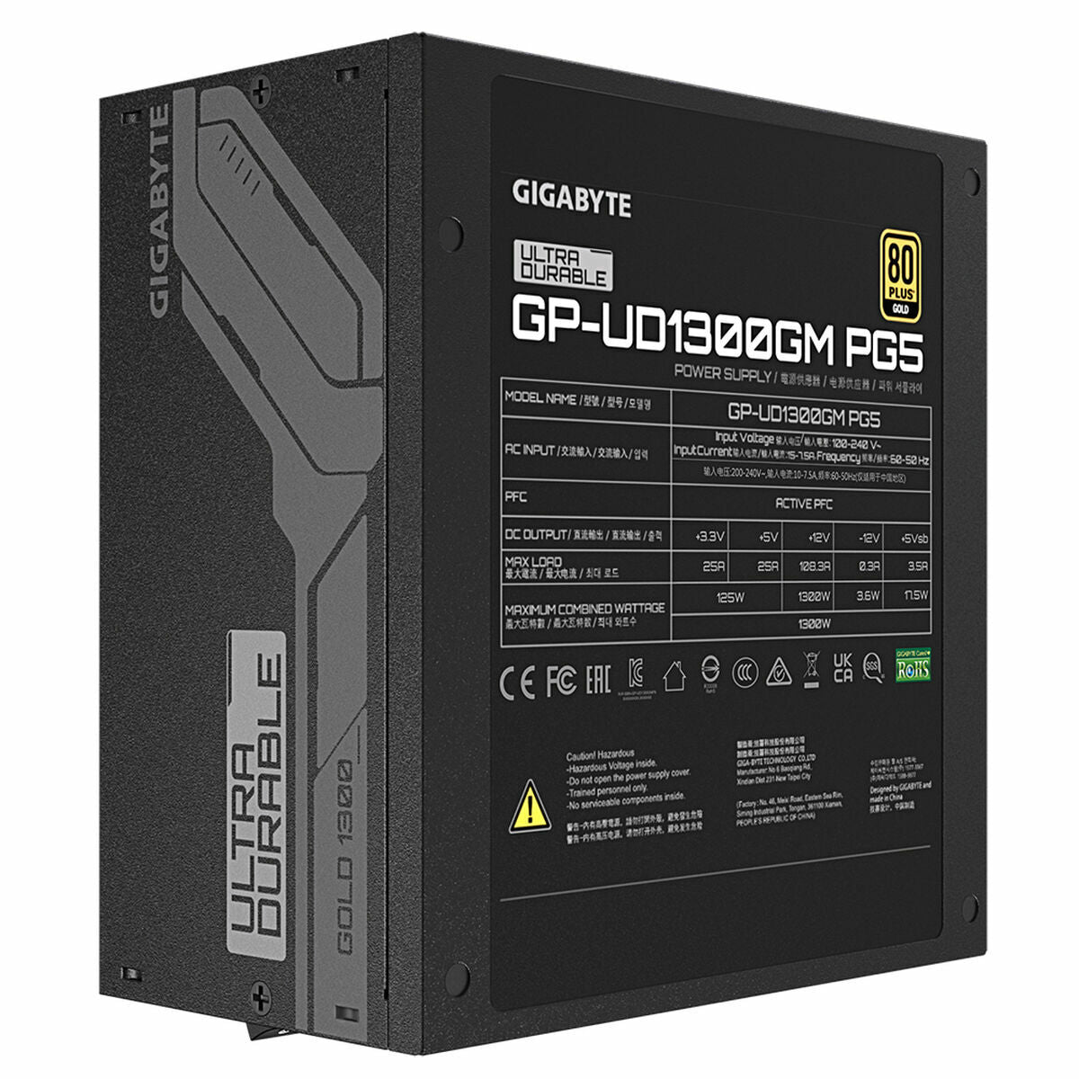 Power supply Gigabyte UD1300GM PG5 1300 W 80 Plus Gold - GearHaus