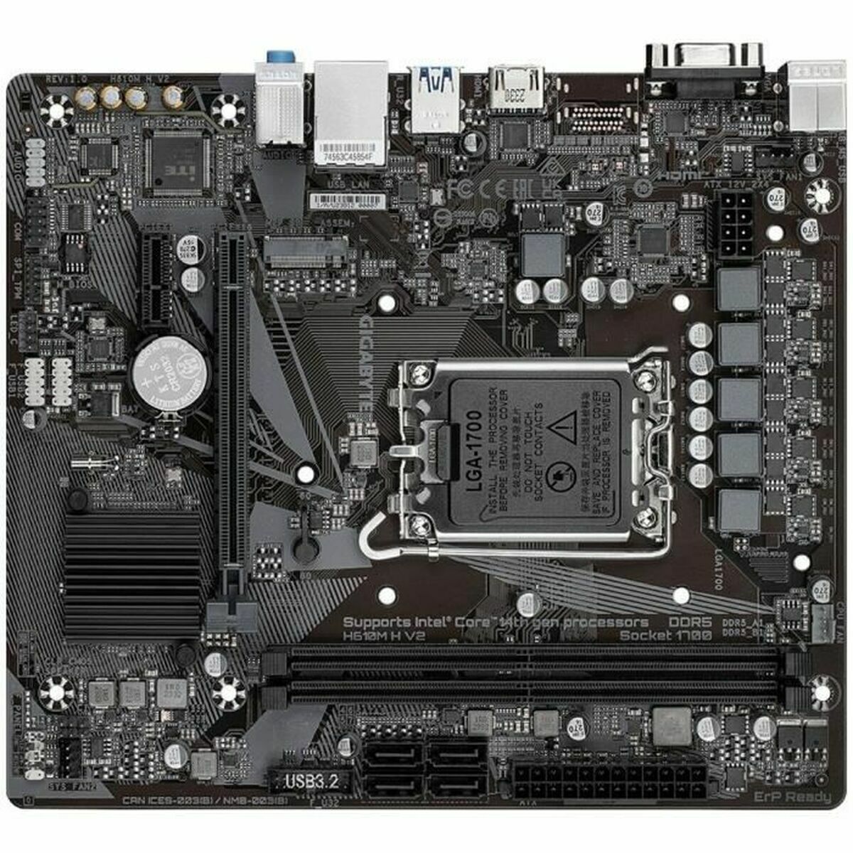 Motherboard Gigabyte H610M H V2 LGA 1700 - GearHaus