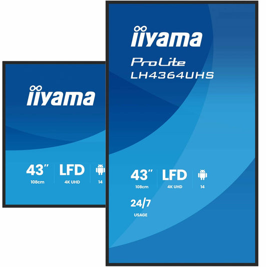 Monitor Iiyama LH4364UHS - B1AG 43" 4K Ultra HD - GearHaus