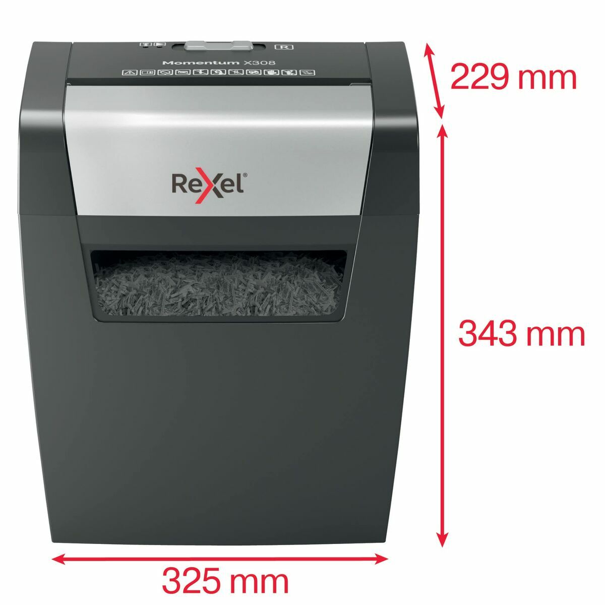 Paper Shredder Rexel Momentum X308 15 L - GearHaus