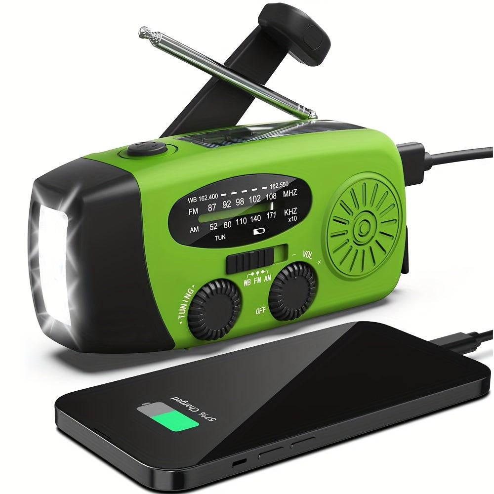Portable Emergency Radio with Power Bank & Flashlight-2