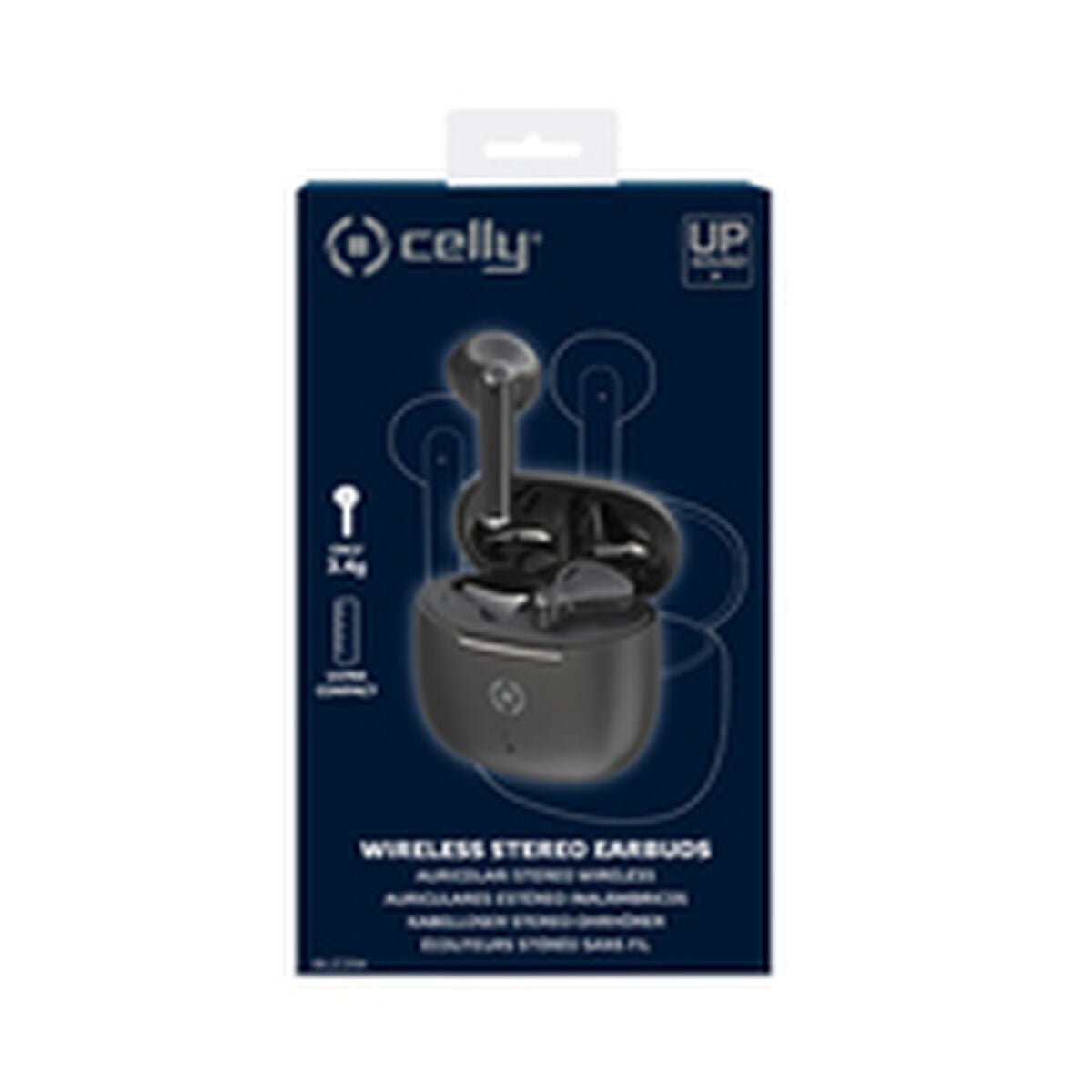 Bluetooth Headset with Microphone Celly BUZ2 Black - GearHaus