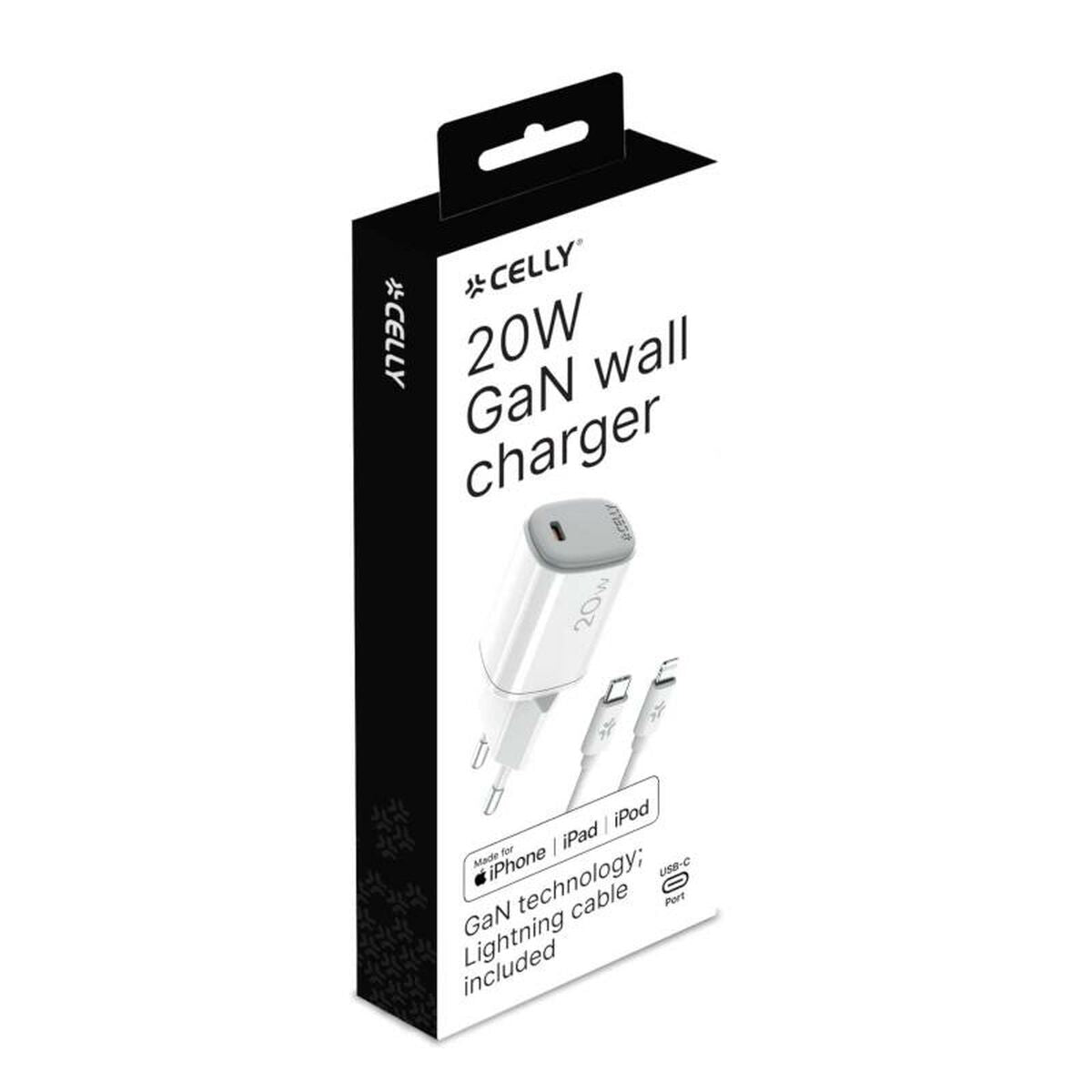 USB Cable Celly UPTC1USBC20WCTL White - GearHaus