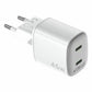 Wall Charger Celly UPTC2USBC45WWH White - GearHaus