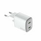 Wall Charger Celly UPTC2USBC45WWH White - GearHaus