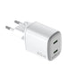 Wall Charger Celly UPTC2USBC45WWH White - GearHaus