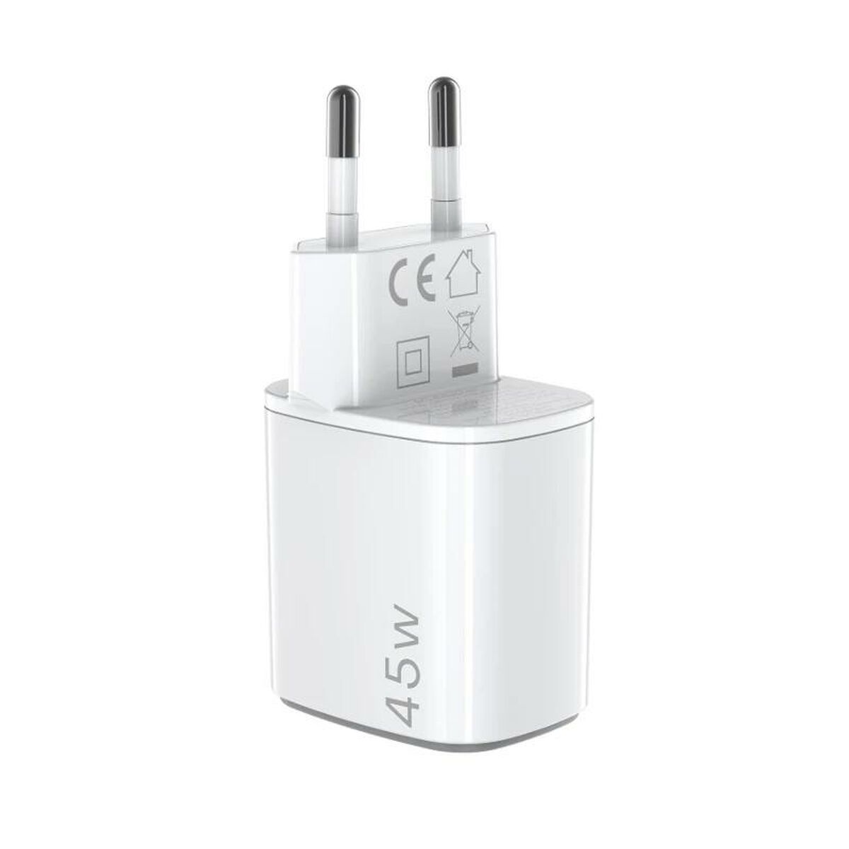 Wall Charger Celly UPTC2USBC45WWH White - GearHaus
