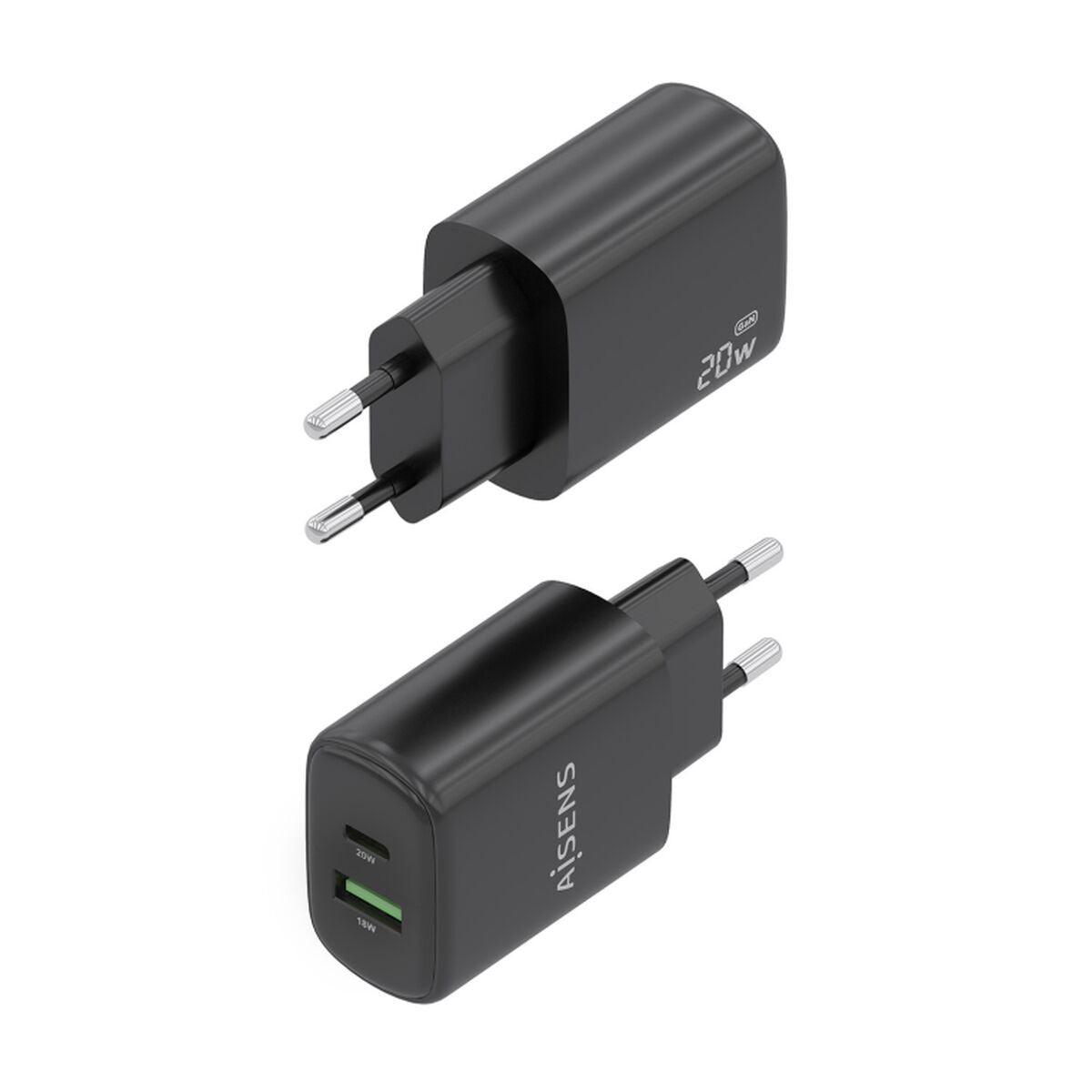 Wall Charger Aisens A110 - 0910 Black 20 W - GearHaus