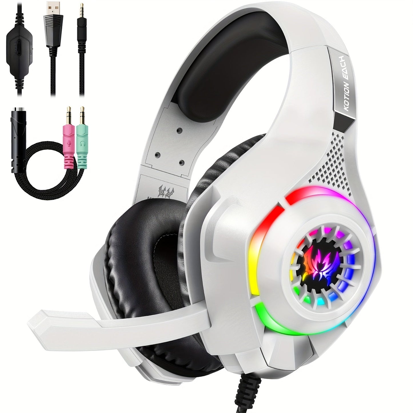 NNETM Gaming Headset with Mic & LED Lights - GearHaus