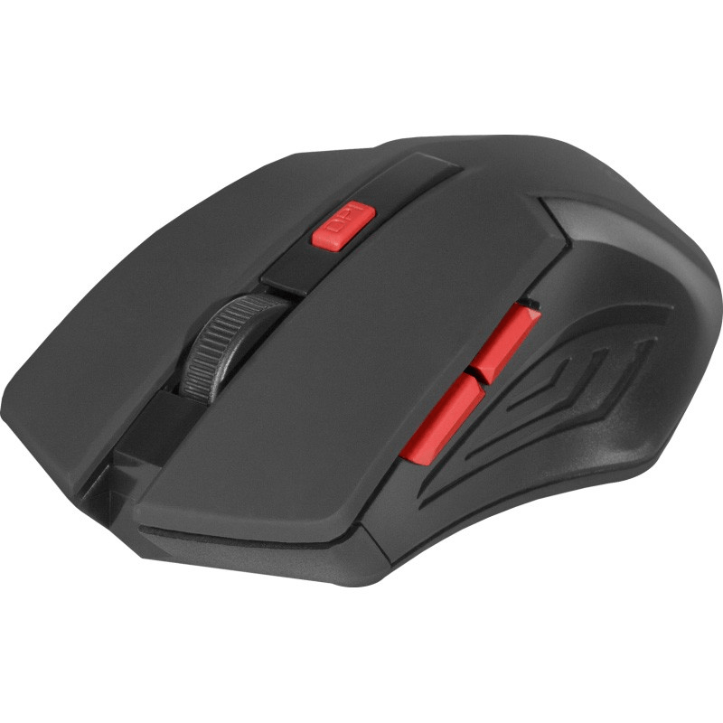 Mouse, DEFENDER, ACCURA MM - 275 RF, Optic, 1600 DPI, 6P, Negru/Rosu (52276) - GearHaus