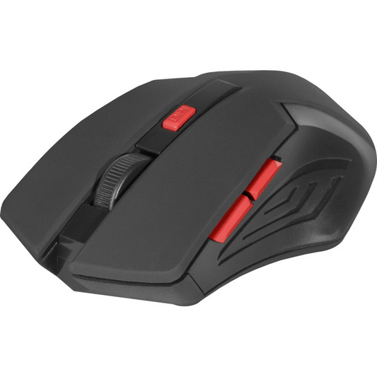 Mouse, DEFENDER, ACCURA MM - 275 RF, Optic, 1600 DPI, 6P, Negru/Rosu (52276) - GearHaus