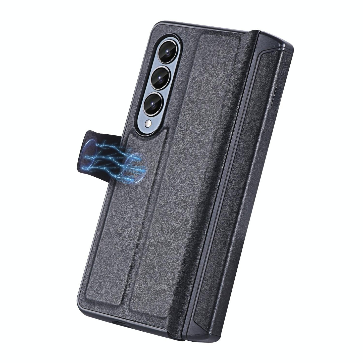 NNEIDS Foldable Magnetic Phone Case With Pen Holder For Samsung Galaxy Z Fold 4 - Portable And Practical - GearHaus