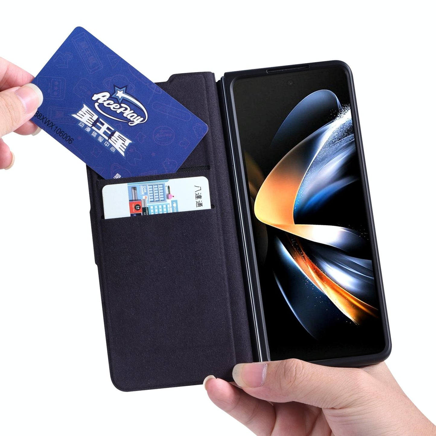 NNEIDS Foldable Magnetic Phone Case With Pen Holder For Samsung Galaxy Z Fold 4 - Portable And Practical - GearHaus