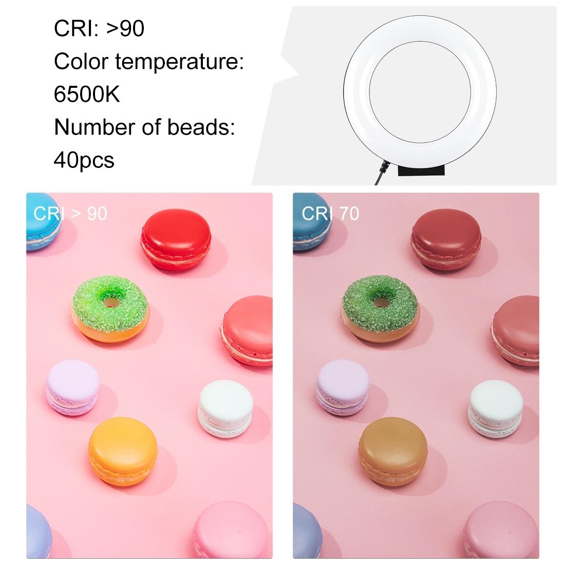 NNEIDS 12Cm Ring Light & Desktop Tripod Selfie Stick Mount With Usb Led Ring Selfie Beauty Vlogging Photography Video Lights Kit In Black - GearHaus