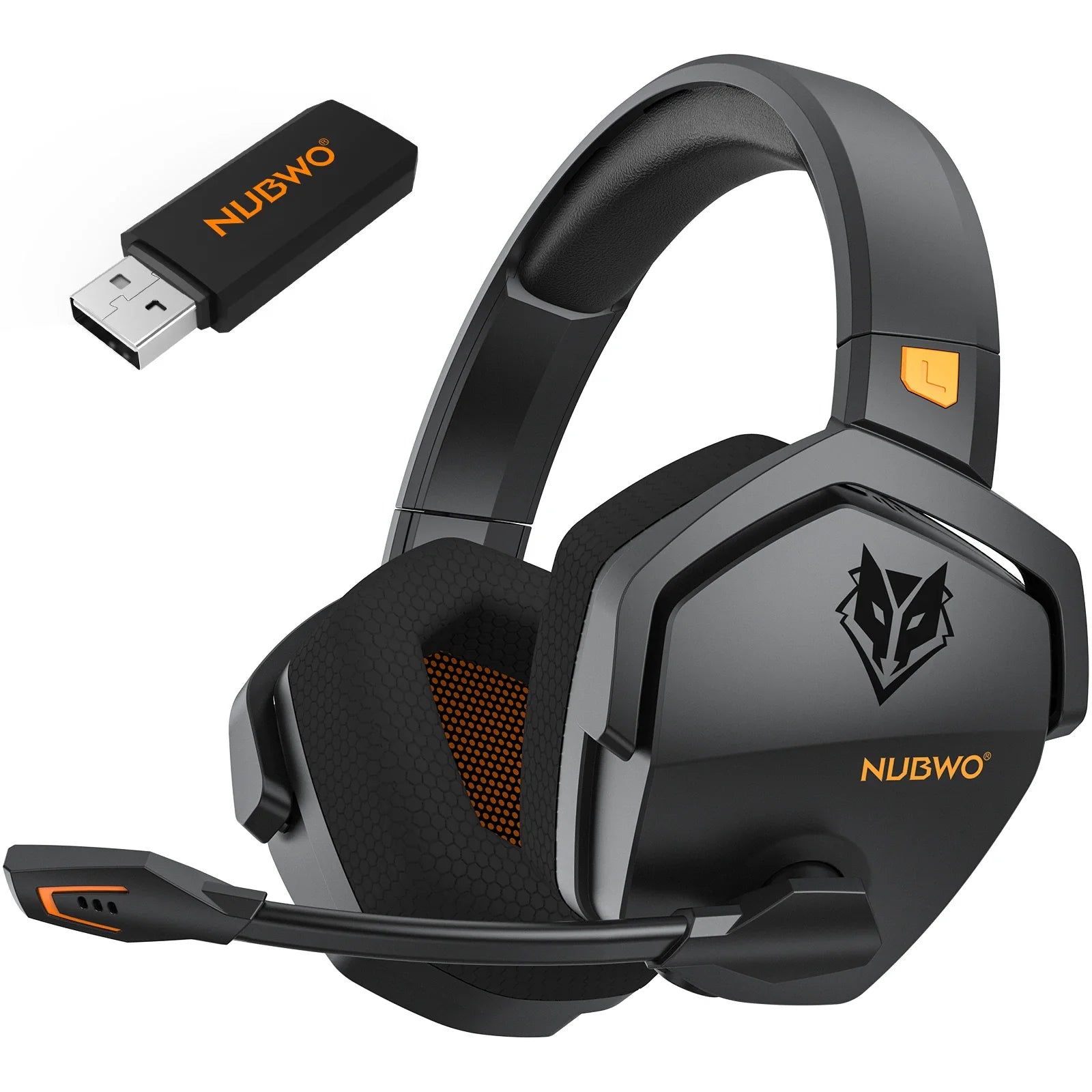NNEOBA Dual Wireless Gaming Headset Orange - GearHaus
