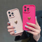 3D Gold Heart Silicone Soft Phone Case For iPhone 15 14 13 12 11 16 17 Pro Max XS XR 7 8 Plus SE Shockproof Candy Matte Cover - GearHaus