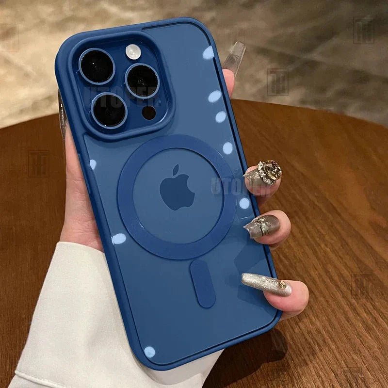 Pink Transparent Acrylic Case for iPhone 17 Air 16 15 14 13 12 11 Pro Max Plus Hard Shockproof Powerful Magnetic Magsafe Cover - GearHaus