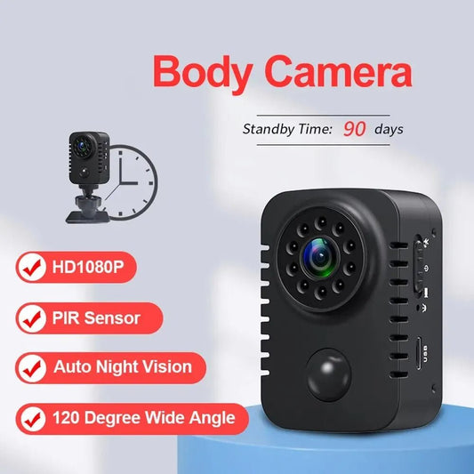 NNEOBA Mini Camera 1080P Full HD Smart WiFi Pocket Camcorder Black - GearHaus
