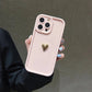 3D Gold Heart Silicone Soft Phone Case For iPhone 15 14 13 12 11 16 17 Pro Max XS XR 7 8 Plus SE Shockproof Candy Matte Cover - GearHaus