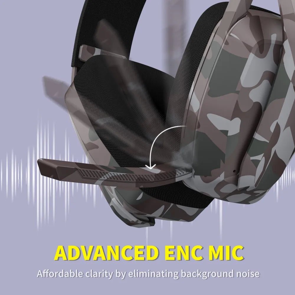 NNEOBA Wireless Gaming Headset with Mic Camouflage - GearHaus
