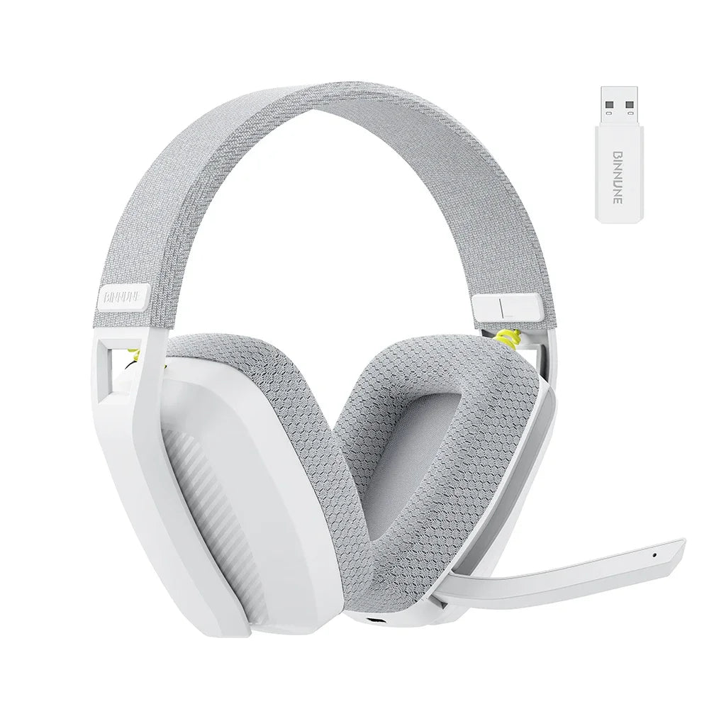 NNEOBA Wireless Gaming Headset with Mic White - GearHaus