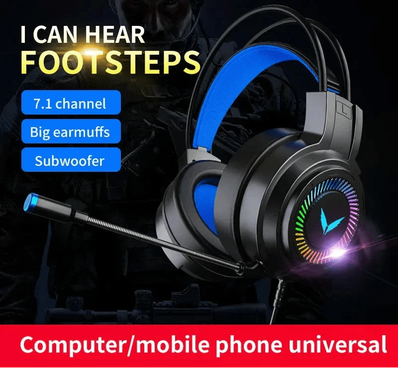 NNEOBA Virtual Surround Gaming Headset Black - GearHaus