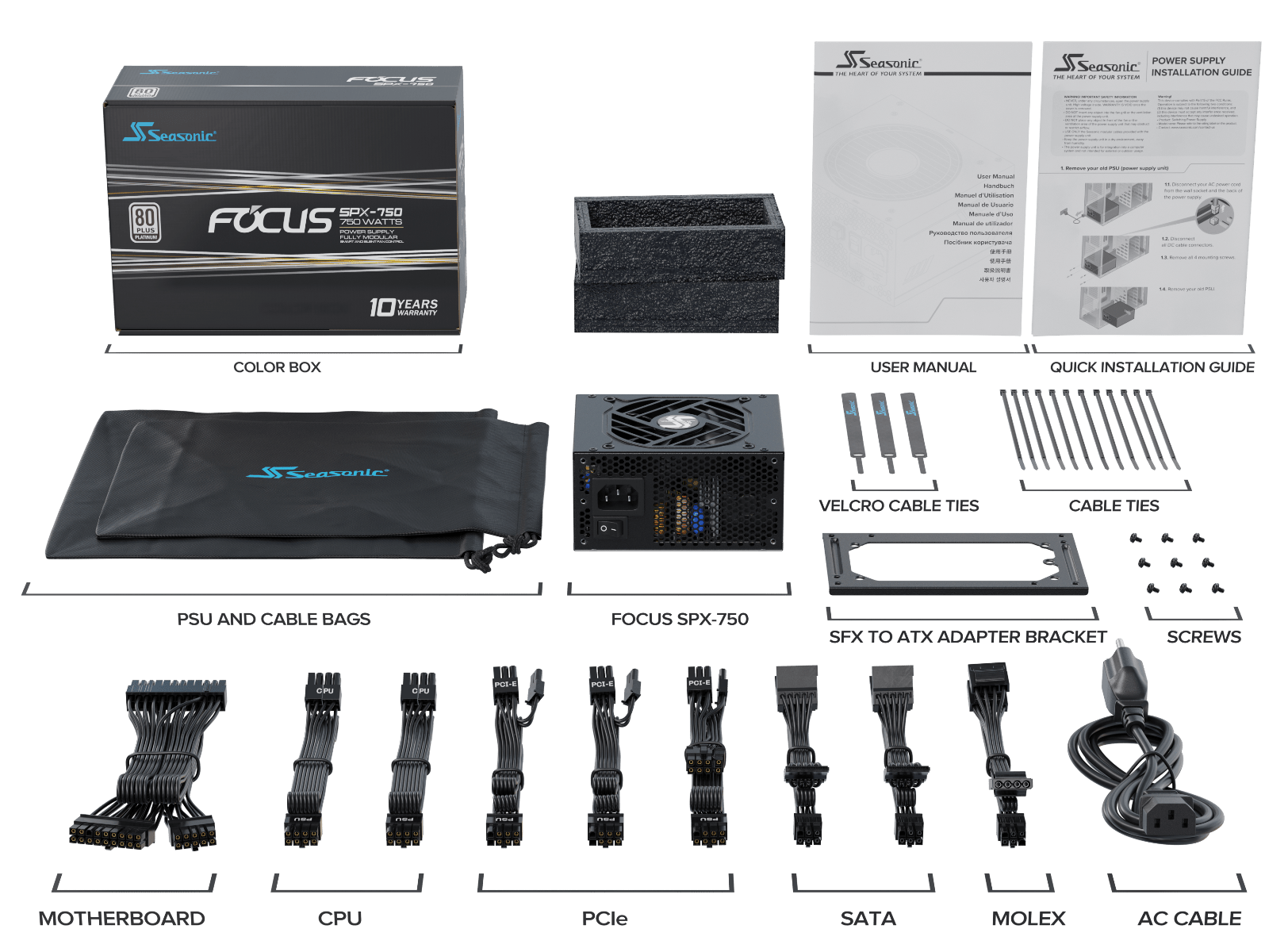 NNEDSZ FOCUS SPX - 750 750W Fully Modular PSU - GearHaus
