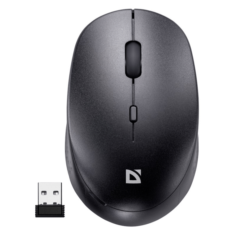 Mouse fara fir, Defender, AURIS MB - 027, optic fara clic, Negru (52027) - GearHaus