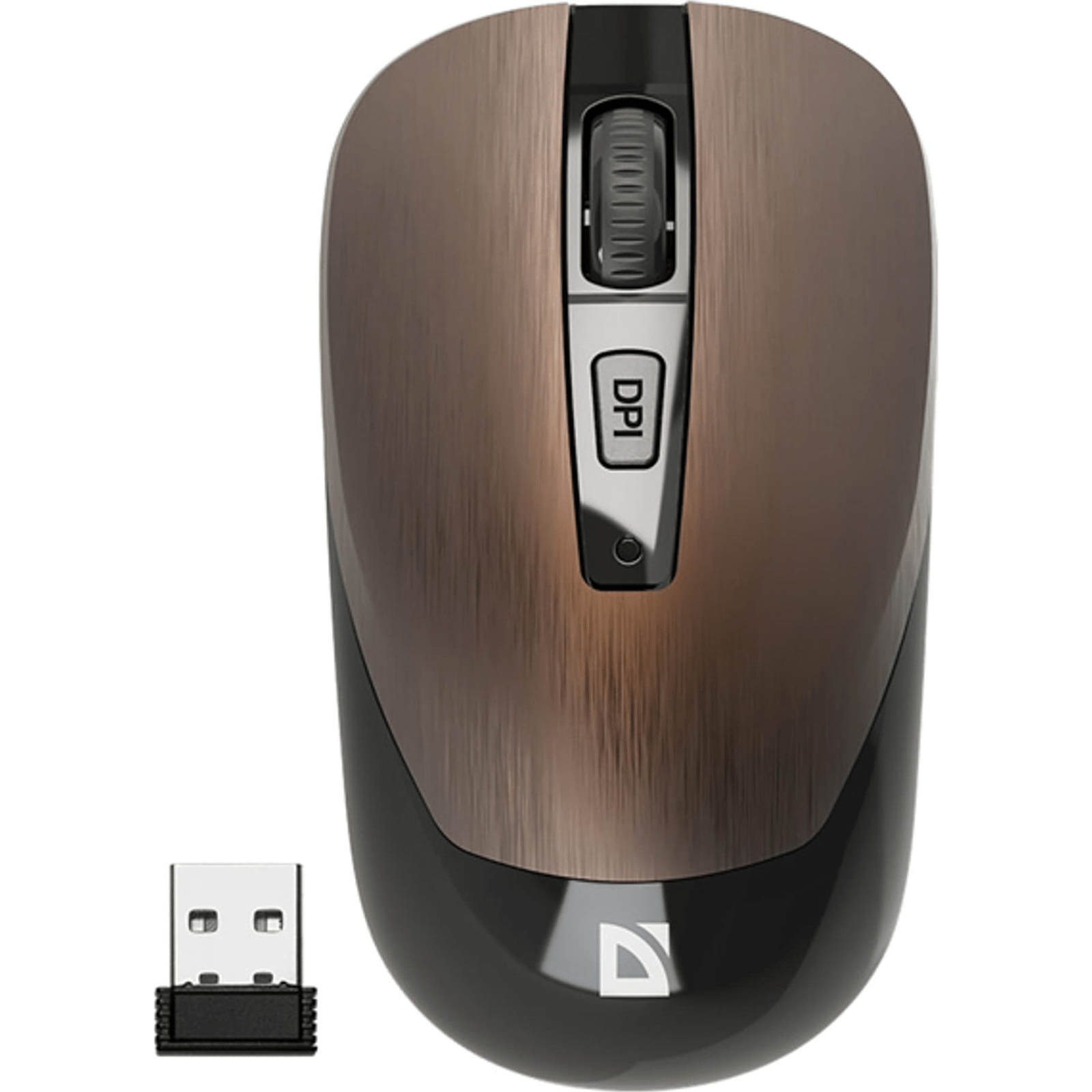 Mysz Defender Mysz bezprzewodowa Defender WAVE MM - 995 optyczna bezklikowa silent 1600dpi brązowa (52992) - GearHaus